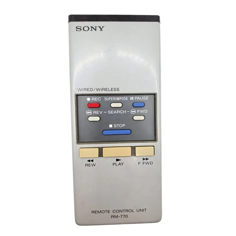Sony Betamax Remote Control RM770 VCR Vintage OEM Genuine Tested Works 24789